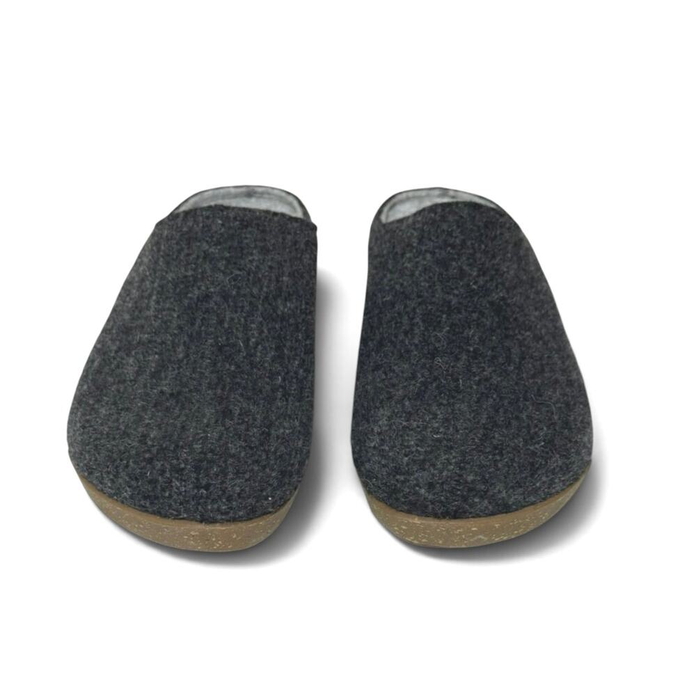 Taos Women’s Woolness Slip On Clog 9-9.5 Black Wool Upper Faux Fur Insole - Picture 3 of 12